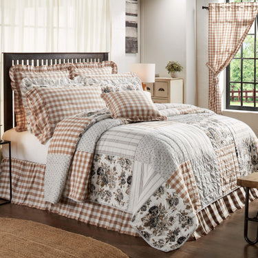 Annie Portabella Floral Patch Twin Quilt 68Wx86L VHC Brands - The Fox Decor